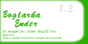 boglarka ender business card